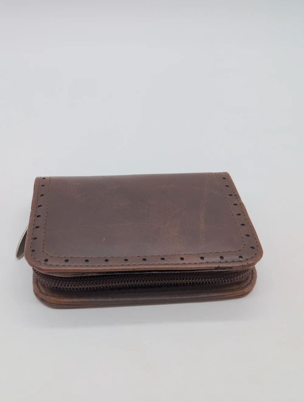 Rolodex 5x3.5 Zipper Brown Card Wallet